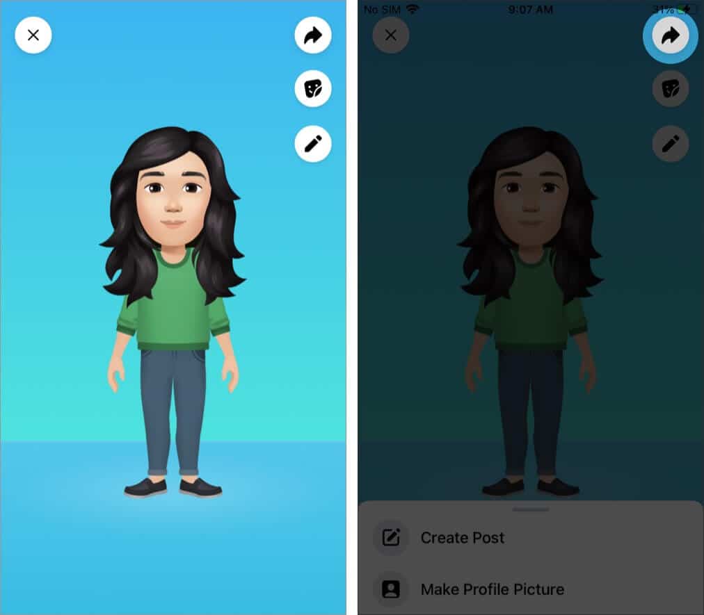 Set your avatar as your Facebook profile picture