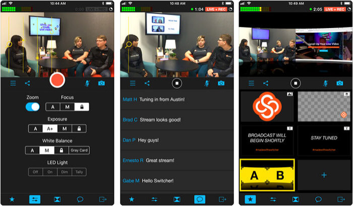 Switcher Studio iPhone and iPad App Screenshot