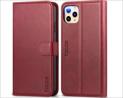 TUCCH iPhone 11 Pro Max Folio Case with RFID Blocking