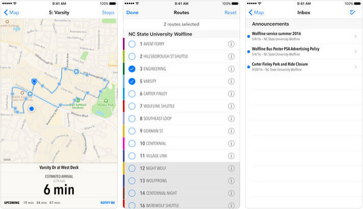 TransLoc Rider iPhone App Screenshot