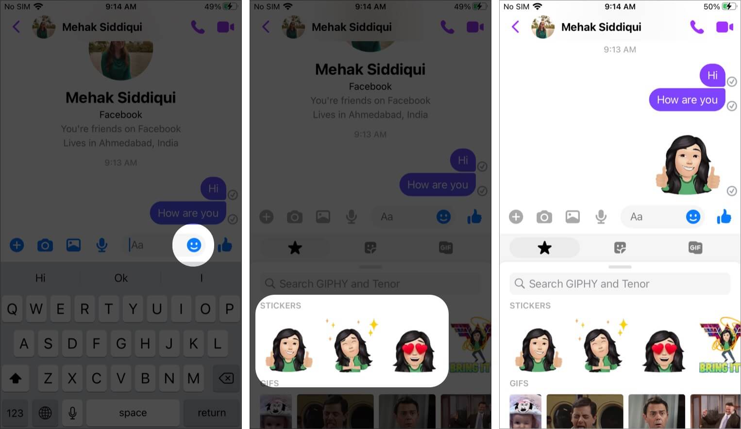 Use Facebook Avatars in Messenger Chats