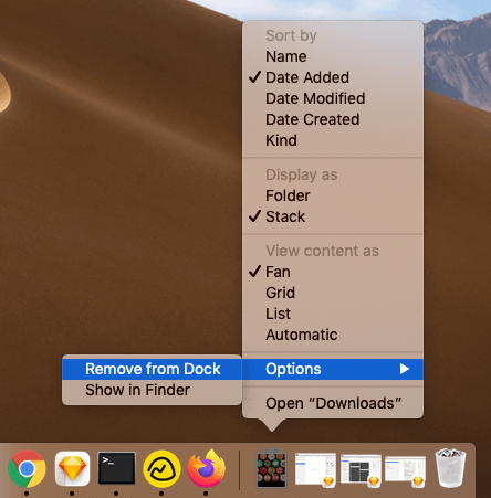 How to Remove Downloads Folder from Mac Dock