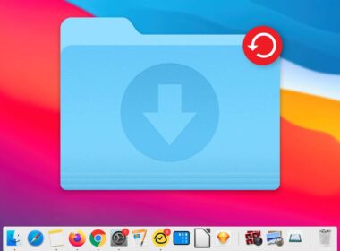 How to restore missing downloads folder to dock on mac