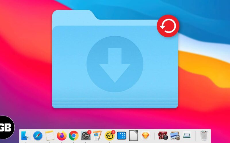 How to restore missing downloads folder to dock on mac