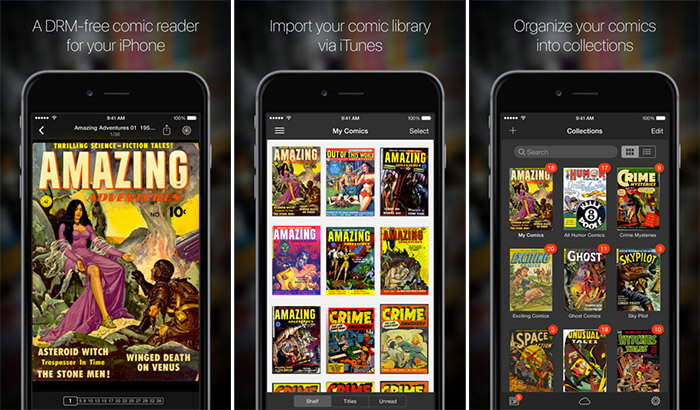 iComics iPhone and iPad App Screenshot