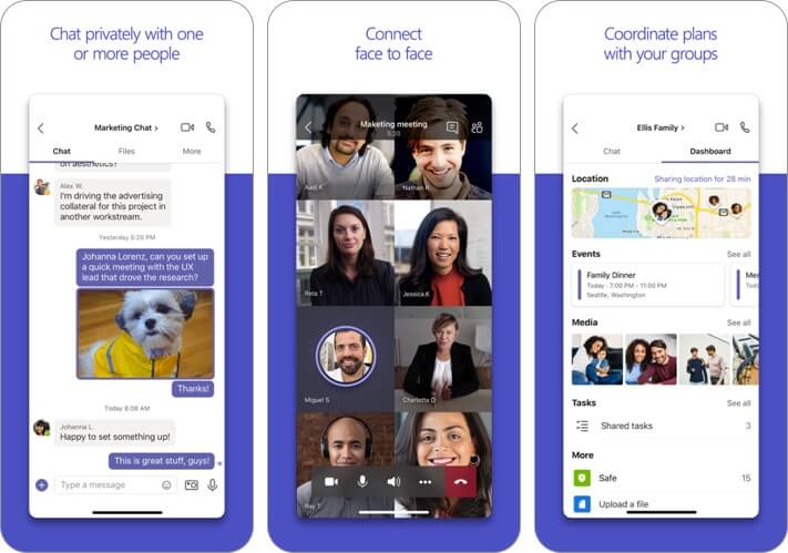 microsoft teams iphone and ipad app screenshot