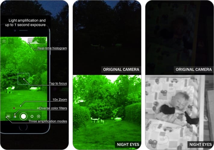night eyes - night camera iphone and ipad app screenshot