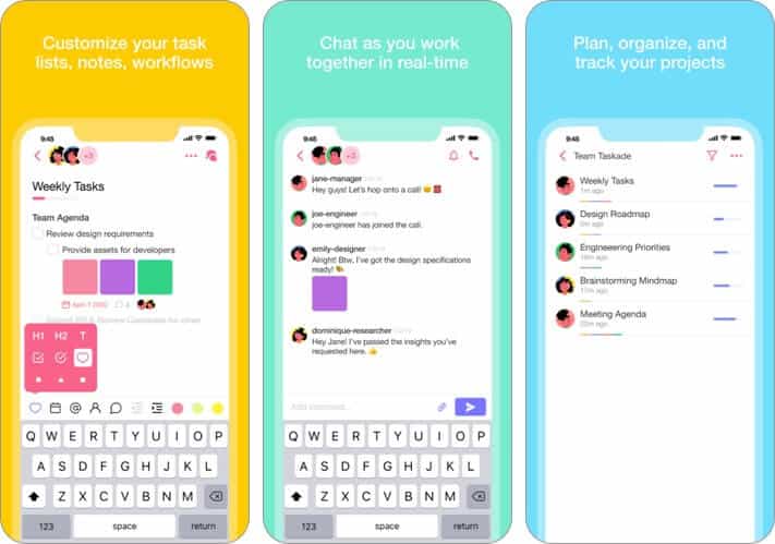 taskade - manage anything iphone and ipad team management app screenshot