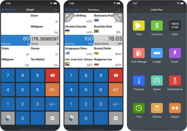 unit converter iPhone and iPad App Screenshot