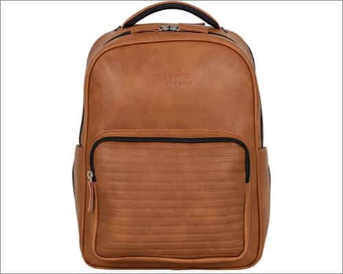 Kenneth Cole Anti-Theft Vegan Leather MacBook Backpack