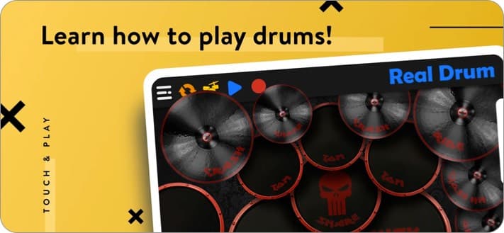 REAL DRUM iPhone and iPad App Screenshot