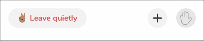 Raise Hand icon in Clubhouse iPhone app