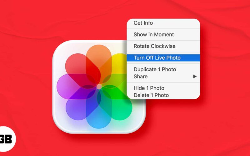 How to convert live photos to still photos on mac