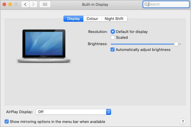 Enable Automatically adjust brightness on M1-based MacBooks