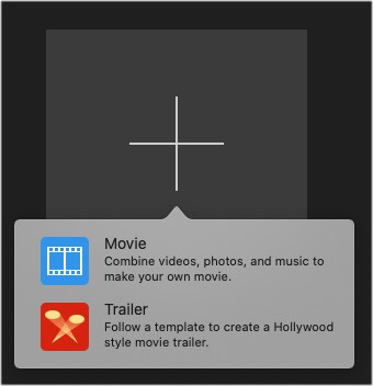 Select Movie or trailer from iMovie on Mac