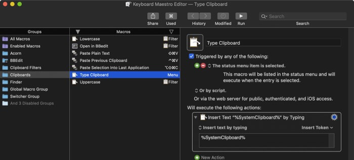 Keyboard Maestro Macro Recorder for macOS