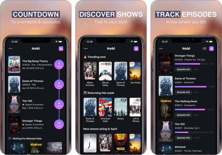 Hobi Time iPhone app to track TV shows