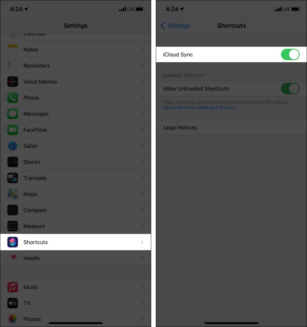 How to sync shortcuts on all your Apple devices