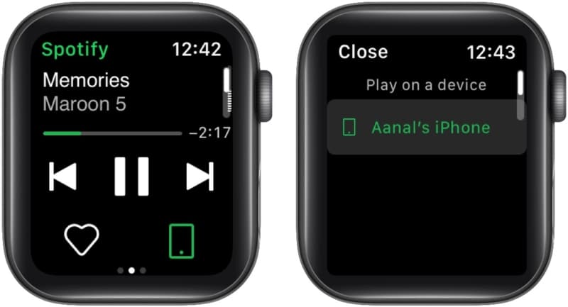 How to use Spotify Connect on Apple Watch to control playback