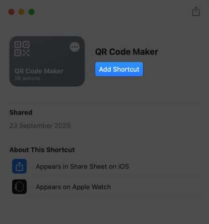 Add Shortcut on Mac