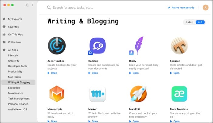 Apps for Writer & Blogging in Setapp Mac App Store