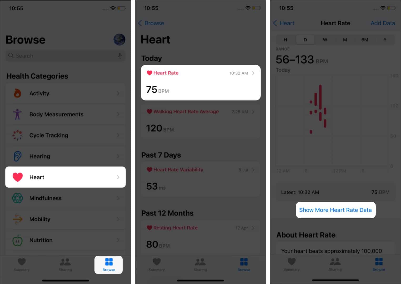 See heart rate during Breathe sessions on iPhone