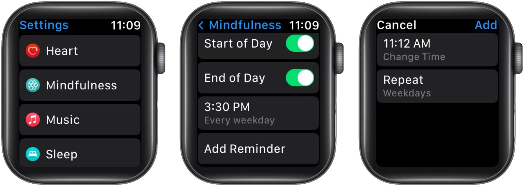 Set Mindfulness reminders on watchOS 8