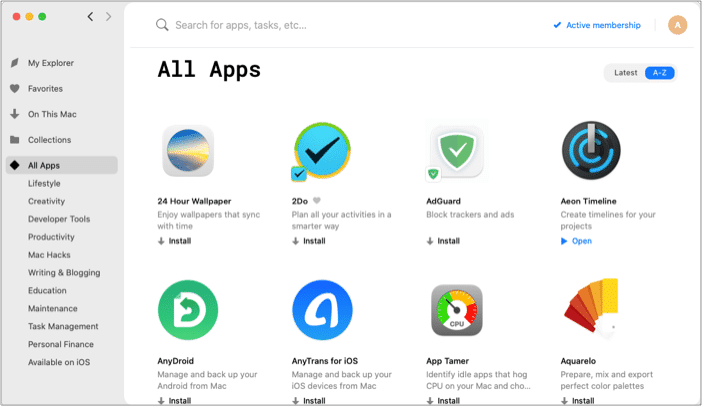 macOS and iOS apps curated with Setapp