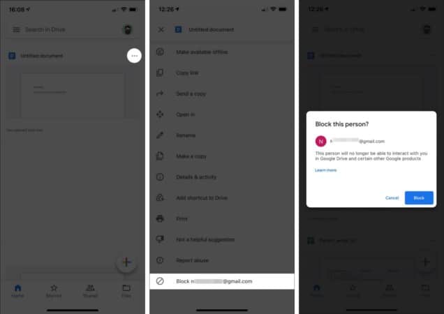 How to block people in Google Drive on iPhone and iPad