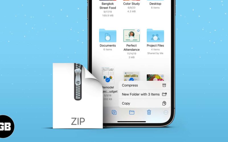 How to zip and unzip files on iphone