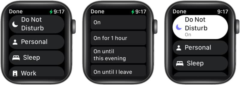 Turn on Do Not Disturb in watchOS 8