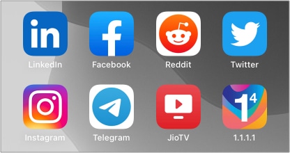 Arrange apps according to their type
