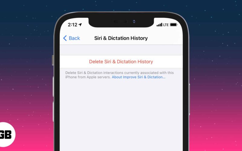 How to delete siri data from icloud on iphone and ipad