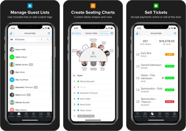 Diobox event planning app screenshot