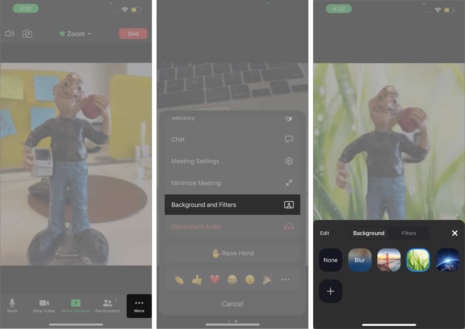 Change your Zoom backgrounds on iPhone