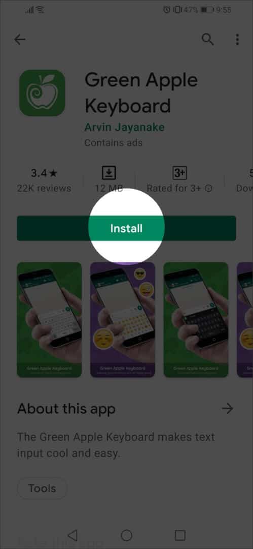 Download Green Apple Keyboard app on Android