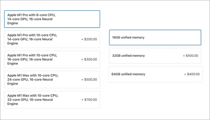 M1 Pro Vs. M1 Max Pricing vs. features