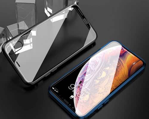 Elewelt iPhone XR Magnets Metal Bumper Case