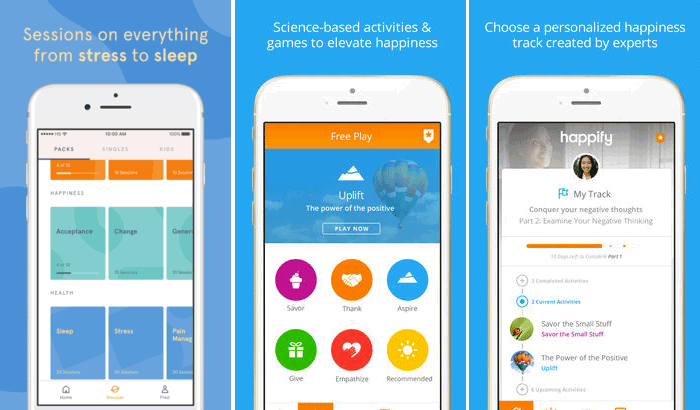 Happify Stress-Relieving iPhone and iPad App Screenshot