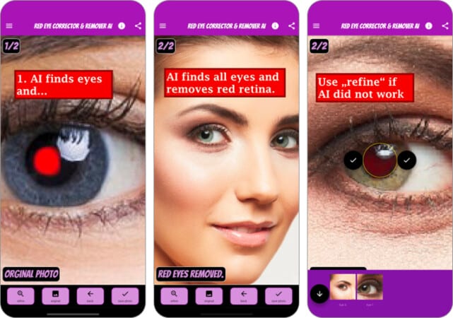 Red Eye Corrector & Remover AI iOS app