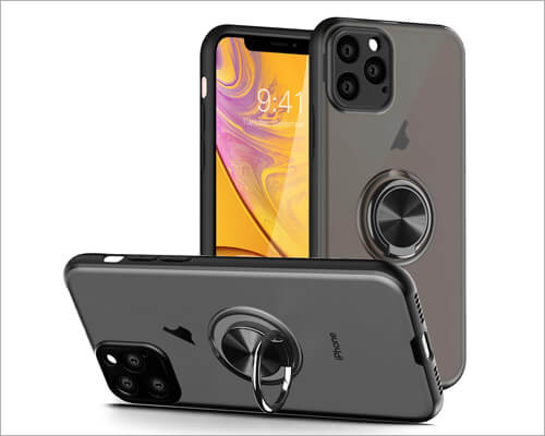 SQMCase Tansparent Ring Holder Case for iPhone 11