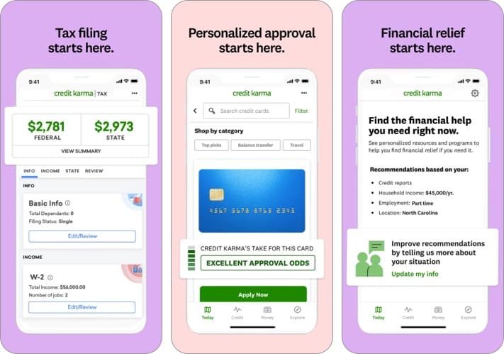 Credit karma iphone and ipad tax app screenshot