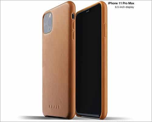 mujjo soft leather cover for iphone 11 pro max