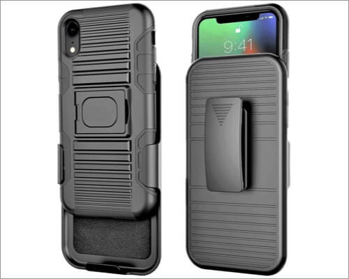 stronden iphone xr belt clip case