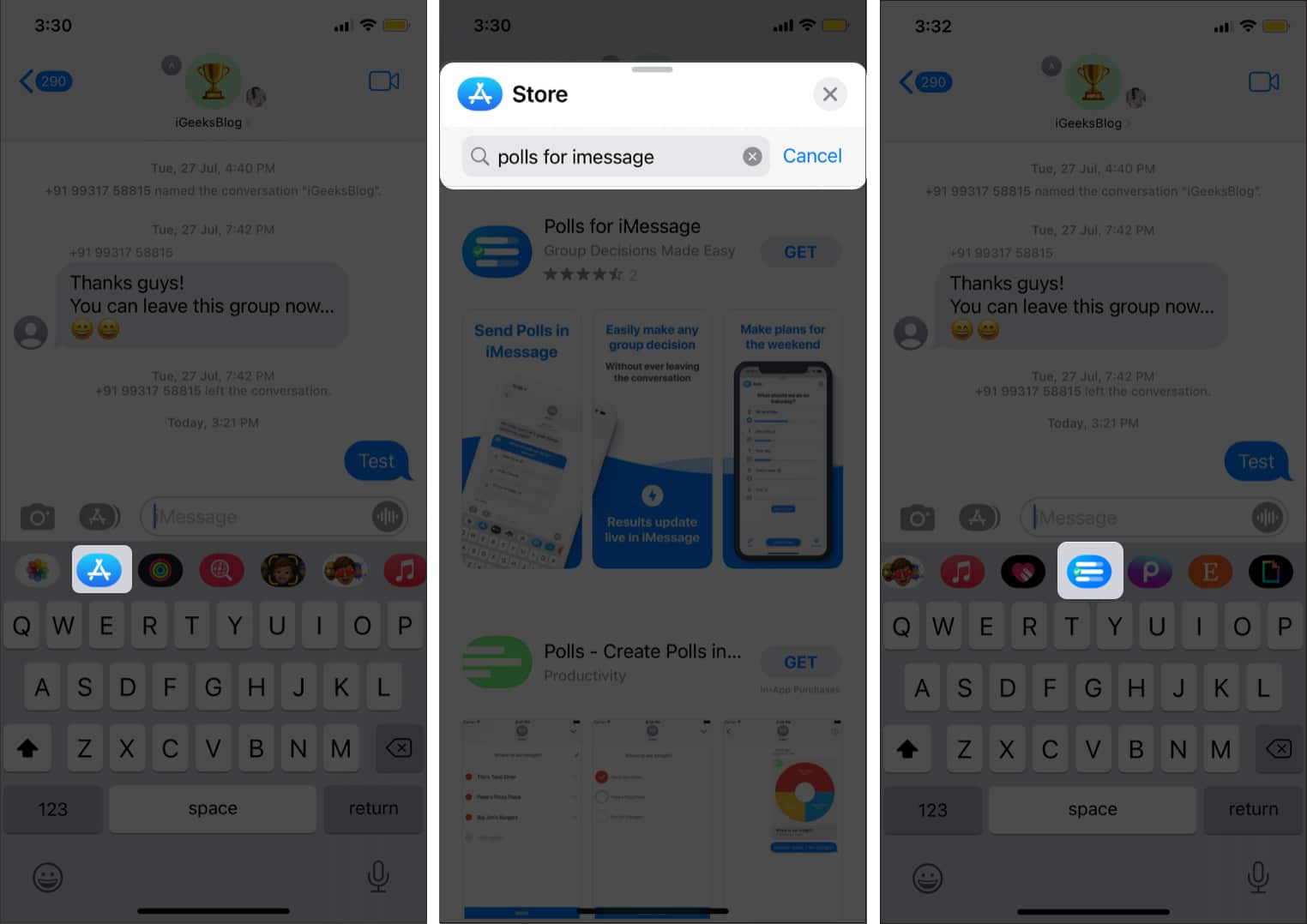 Download poll app for iMessage on iPhone