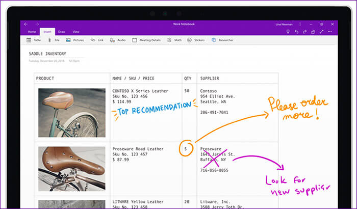 Microsoft OneNote Mac Note Taking App Screenshot