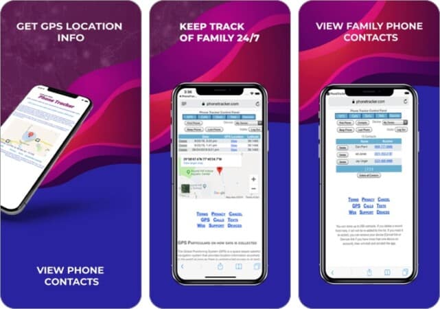 Spy Phone Tracker parental control app for iPhone
