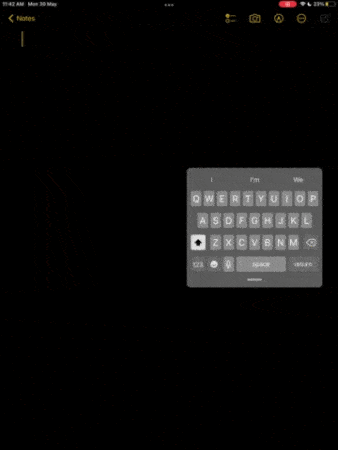 How do I fix a floating keyboard on iPad