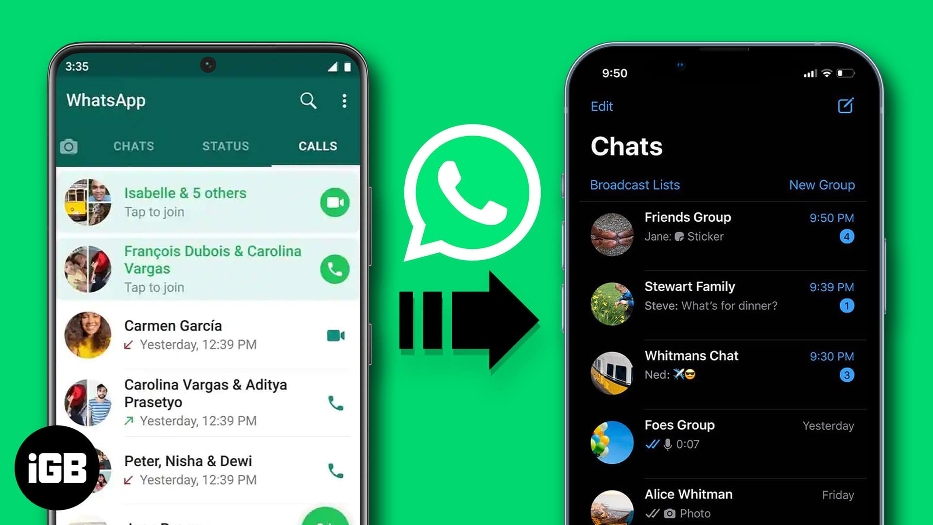 How to transfer whatsapp data from android to iphone