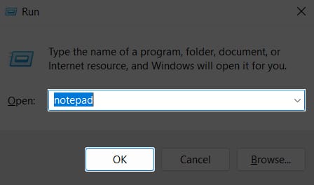 Open run program in windows